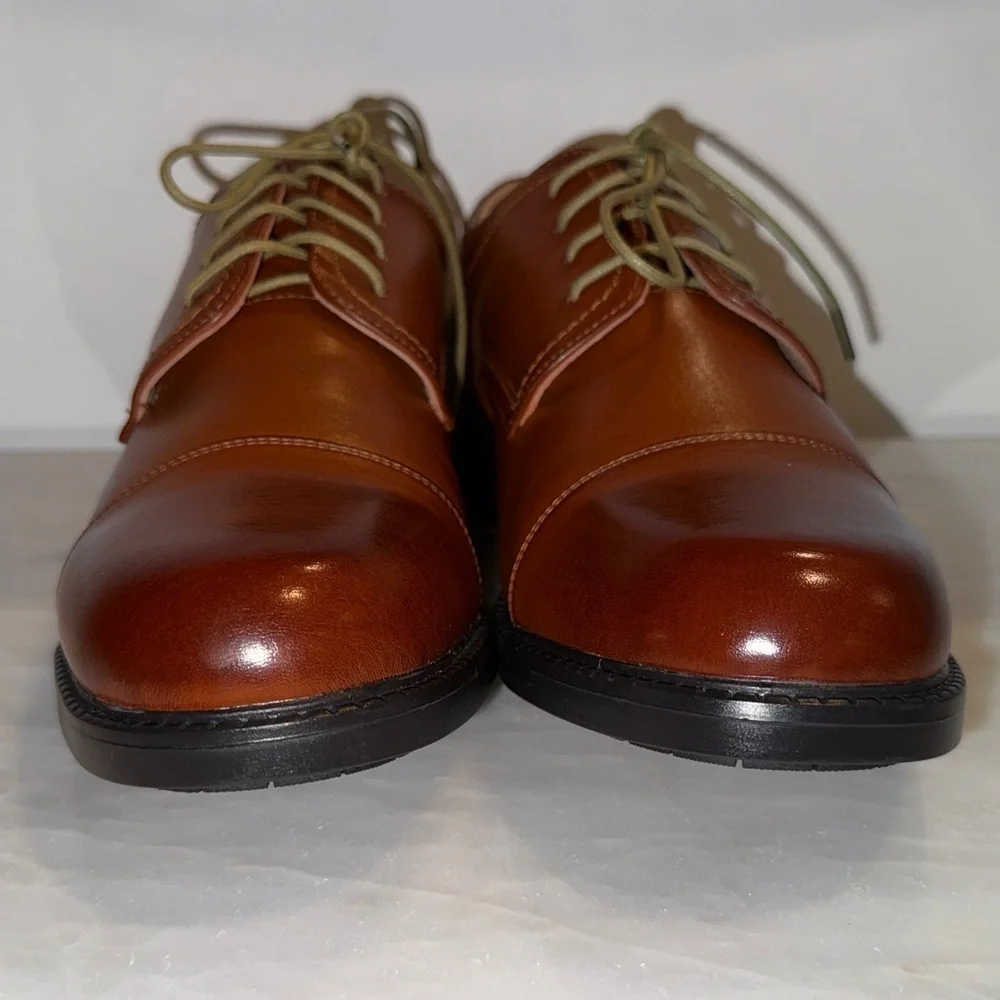 Bruno Marc Cap Toe Oxfords Brown Dress Shoes Downing-01 Men’s Size 9.5 | NWOT